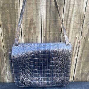 Black Andrea Mabiani Crocodile Leather Handbag